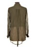 Candie's Color Block Green Long Sleeve Blouse Size L - photo 2