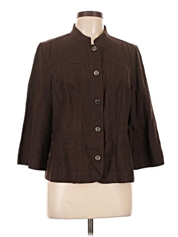 Christopher & Banks 3/4 Sleeve Button-Down Shirt (view 1)