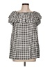 Neiman Marcus Gray Short Sleeve Blouse Size L - photo 1