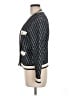 Veronica Beard 100% Cotton Chevron-herringbone Blue Blazer Size M - photo 5
