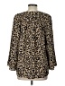 Karlie 100% Polyester Animal Print Brown Long Sleeve Blouse Size L - photo 2