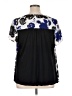 Daniel Rainn Floral Blue Short Sleeve Blouse Size 1X - photo 2