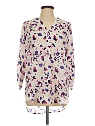 Amour Vert Long Sleeve Silk Top (view 1)