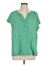 Nine West Green Short Sleeve Blouse Size L - photo 1
