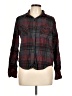 Volcom 100% Cotton Plaid Burgundy Long Sleeve Button-Down Shirt Size 12 - photo 1