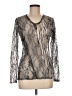David Cline Metallic Silver Long Sleeve Blouse Size M - photo 1