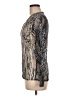 David Cline Metallic Silver Long Sleeve Blouse Size M - photo 5