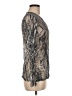 David Cline Metallic Silver Long Sleeve Blouse Size M - photo 4