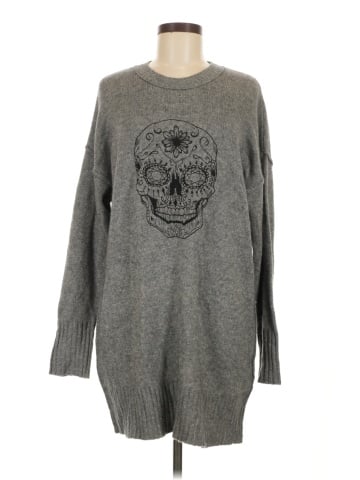 Skull Cashmere Wool Pullover Sweater (view 1)