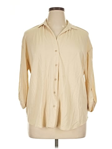M Magaschoni 3/4 Sleeve Button-Down Shirt (view 1)