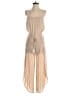 Blue Island 100% Rayon Metallic Tan Jumpsuit Size S - photo 1