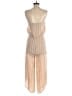 Blue Island 100% Rayon Metallic Tan Jumpsuit Size S - photo 2