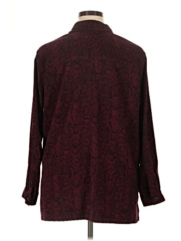 Denim & Co Long Sleeve Button-Down Shirt (view 2)