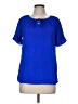 Moa Moa 100% Polyester Blue Short Sleeve Blouse Size M - photo 1