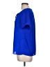 Moa Moa 100% Polyester Blue Short Sleeve Blouse Size M - photo 5