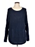 TWO by Vince Camuto Solid Blue Pullover Sweater Size L - photo 1