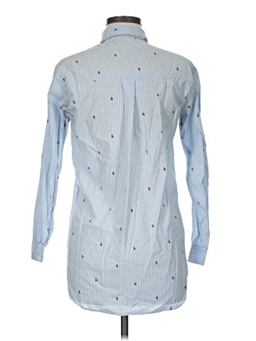 Zara Basic Long Sleeve Button-Down Shirt (view 2)