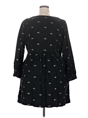 Madewell Corduroy Quilted-Bib Mini Dress in Blurred Ikat (view 2)