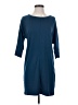 Peach Solid Blue Casual Dress Size XS - photo 1