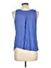 Express 100% Polyester Blue Sleeveless Blouse Size L - photo 2