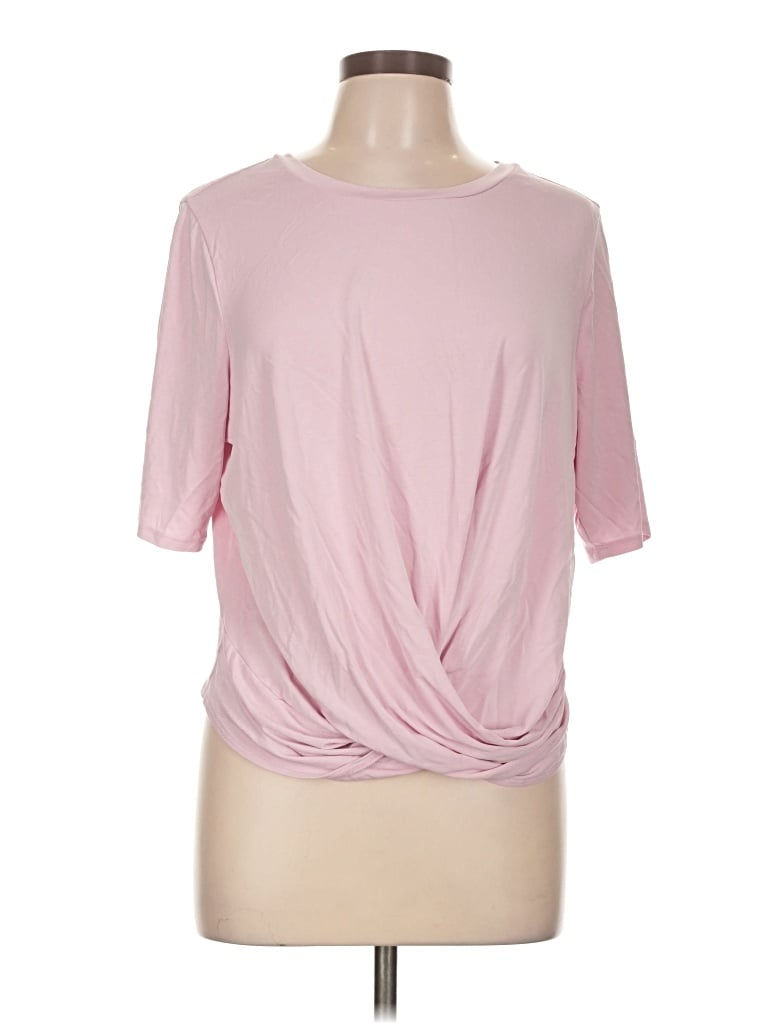 Pre-owned Universal Standard Short Sleeve Top Pink Cowl Neck Tops
