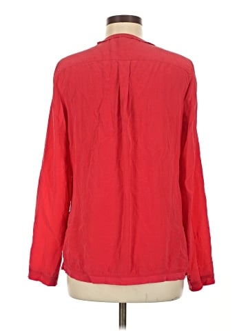 BCBGMAXAZRIA Long Sleeve Silk Top (view 2)
