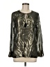 J.Crew Metallic Silver Long Sleeve Blouse Size 6 - photo 1