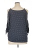 MICHAEL Michael Kors Blue 3/4 Sleeve Blouse Size 1X - photo 2