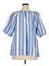 Talbots 100% Linen Blue Short Sleeve Blouse Size 1X - photo 2