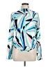 Carve Designs Print Blue Long Sleeve Blouse Size L - photo 1