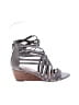 Hinge 100% Leather Gray Wedges Size 6 1/2 - photo 1