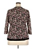 Fashion Bug 100% Polyester Animal Print Black 3/4 Sleeve Blouse Size 18 - photo 2