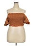 Rebdolls 100% Polyester Brown Short Sleeve Blouse Size 2X - photo 1