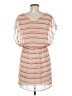Lush 100% Polyester Stripes Tan Casual Dress Size M - photo 2