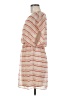Lush 100% Polyester Stripes Tan Casual Dress Size M - photo 5