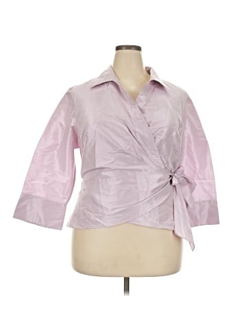 Lafayette 148 New York 3/4 Sleeve Silk Top (view 1)