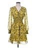 Max Studio 100% Polyester Floral Yellow Casual Dress Size S - photo 1