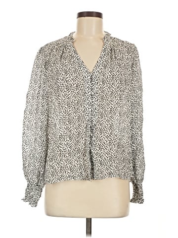 Parker Long Sleeve Silk Top (view 1)