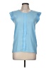 metaphor 100% Polyester Blue Short Sleeve Blouse Size M - photo 1