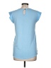 metaphor 100% Polyester Blue Short Sleeve Blouse Size M - photo 2