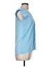 metaphor 100% Polyester Blue Short Sleeve Blouse Size M - photo 4