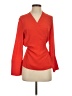 Topshop 100% Polyester Red Long Sleeve Blouse Size 4 - photo 1
