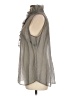 CAbi Gray Sleeveless Button-Down Shirt Size L - photo 5