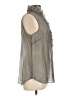 CAbi Gray Sleeveless Button-Down Shirt Size L - photo 4