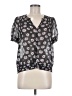 Pins and Needles 100% Polyester Black Short Sleeve Blouse Size M - photo 1