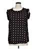 Pleione 100% Polyester Black Short Sleeve Blouse Size XL - photo 1