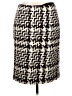Ellen Tracy Houndstooth Brown Wool Skirt Size 14 - photo 1