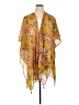 Ultra Pink 100% Polyester Yellow Kimono Size 1X - photo 1