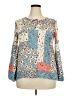 North Style 100% Rayon Blue Long Sleeve Blouse Size L - photo 1