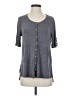 Cato Gray Short Sleeve Blouse Size S - photo 1